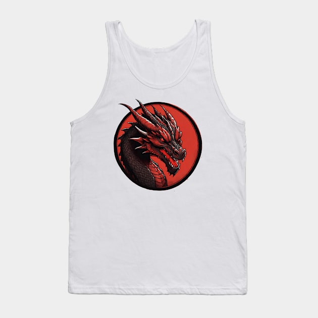 head of red dragons Tank Top by dodolanlaku